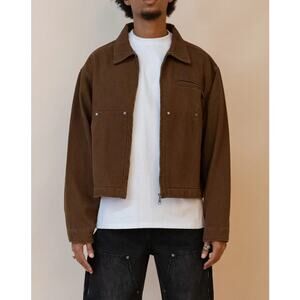 EPTM Tuff Twill “the perfect example” Brown 100% Cotton Jacket Size L Workwear